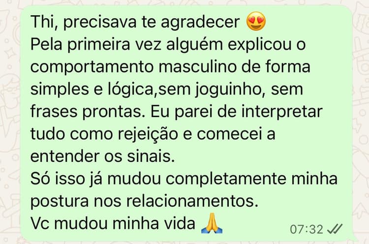 Depoimento real de cliente satisfeita